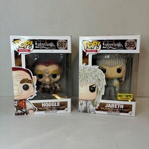 Funko Pop Labyrinth Jareth 365 Hot Topic Exclusive Hoggle 367 Figures Set of 2